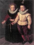 KETEL, Cornelis Double Portrait of a Brother and Sister sg France oil painting artist